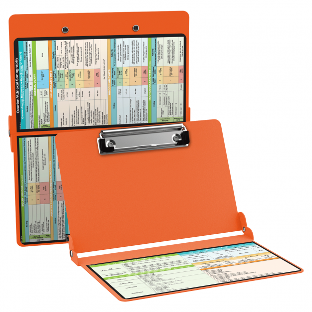 WhiteCoat Clipboard® - Orange Ovarian/Adnexal Sonography Edition